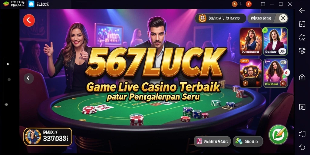 Screenshot gameplay 567LUCK menampilkan suasana Live Casino yang dinamis.