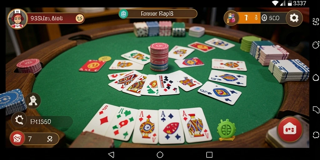 Screenshot gameplay Gaple yang penuh aksi dan strategi.