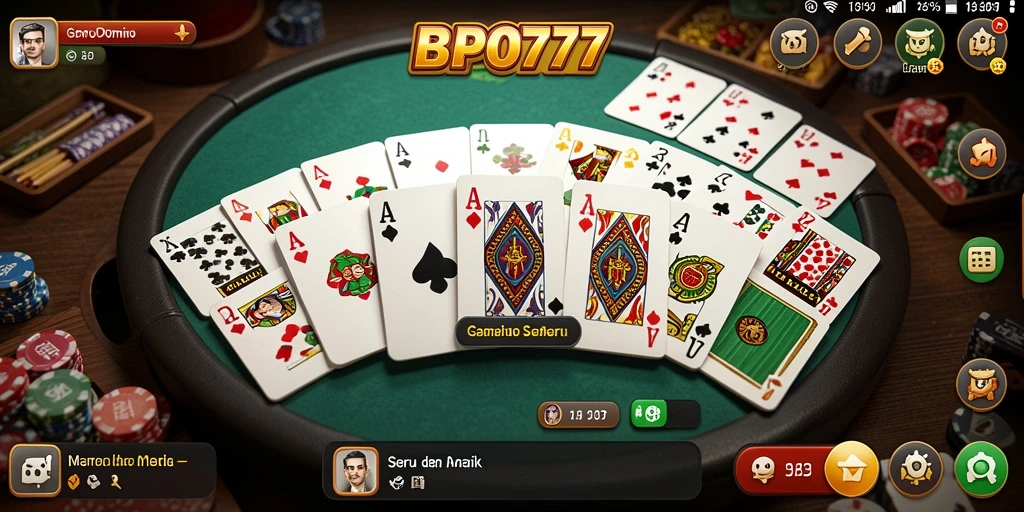 Tampilan menarik gameplay BPO777 dengan elemen domino yang menantang.