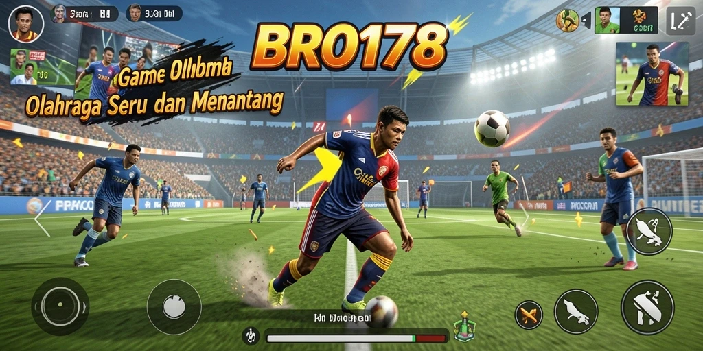 Tampilan seru gameplay olahraga BRO178 dengan grafis menarik.