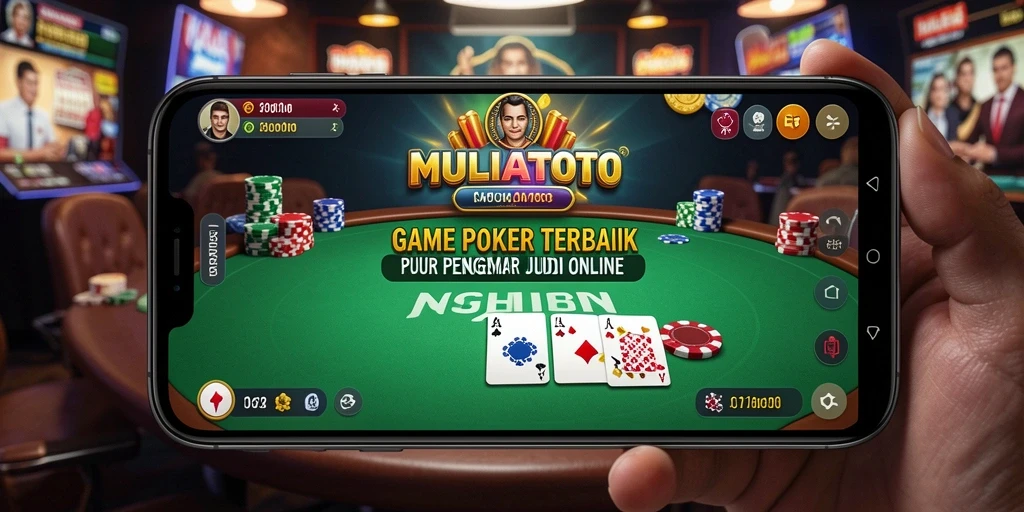 Screenshot gameplay Poker yang menampilkan suasana permainan yang seru di MULIATOTO.