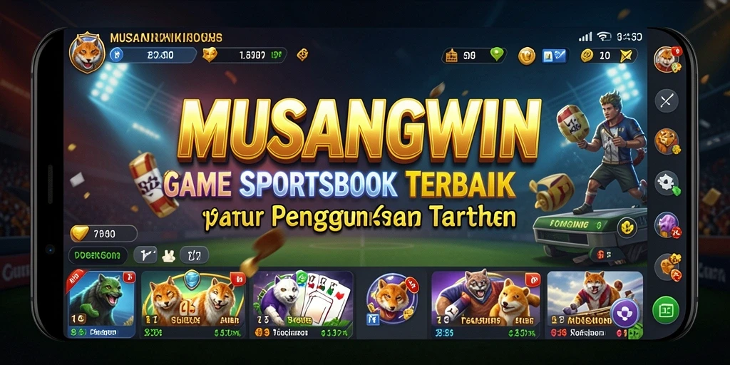Tampilan utama MUSANGWIN dengan berbagai pilihan taruhan olahraga.