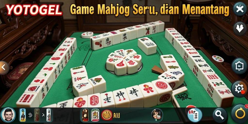 Tampilan gameplay seru YOTOGEL dengan grafis Mahjong yang menarik.